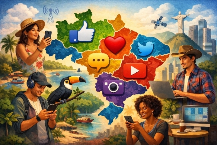Interação nas redes sociais cresce entre brasileiros em 26 estados