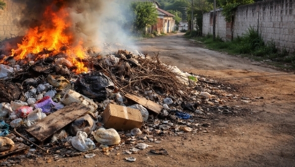 Queima irregular de lixo preocupa moradores do Campo Belo